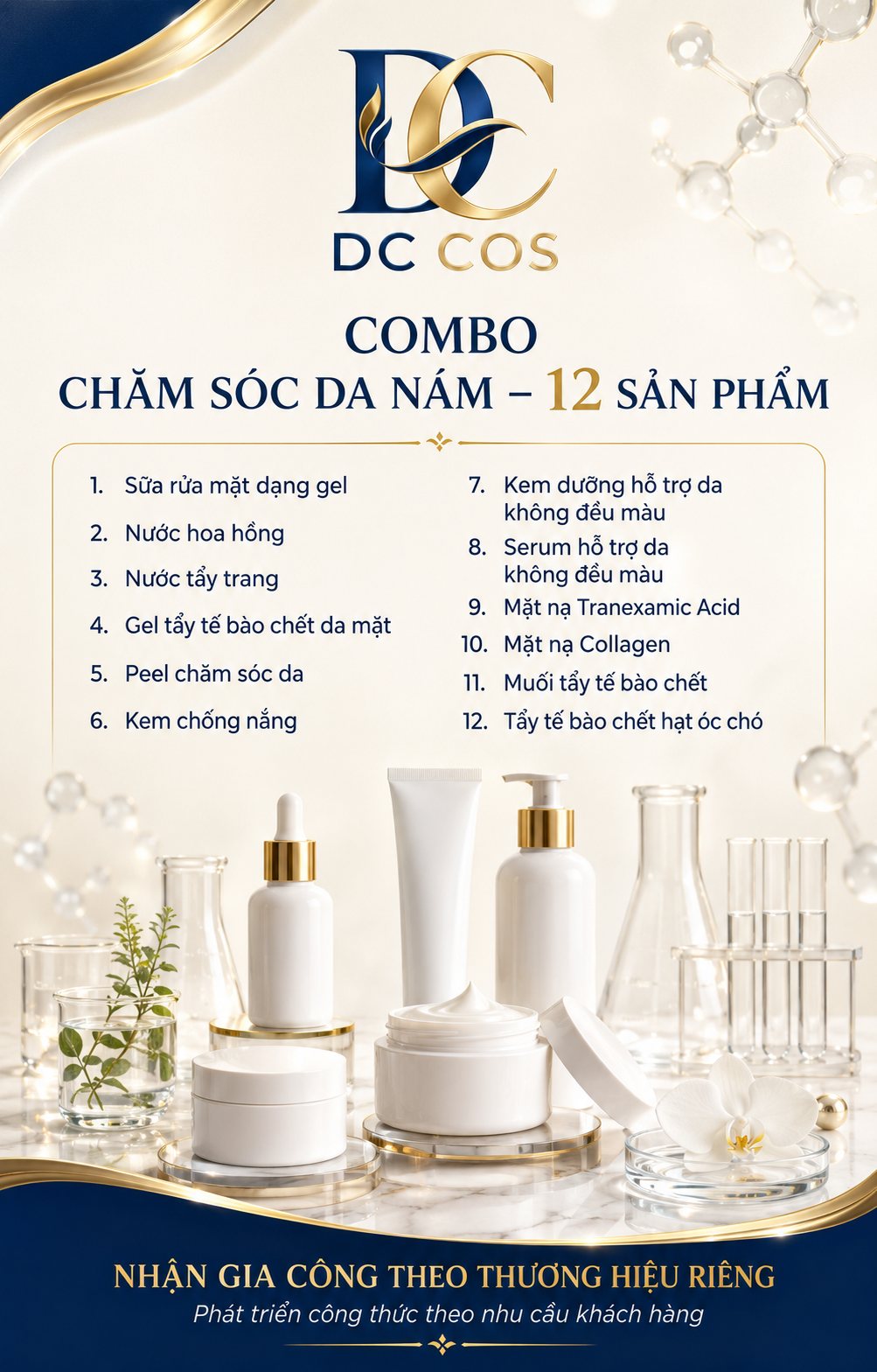 Combo chăm sóc da nám – 12 sản phẩm — dự án DC COS