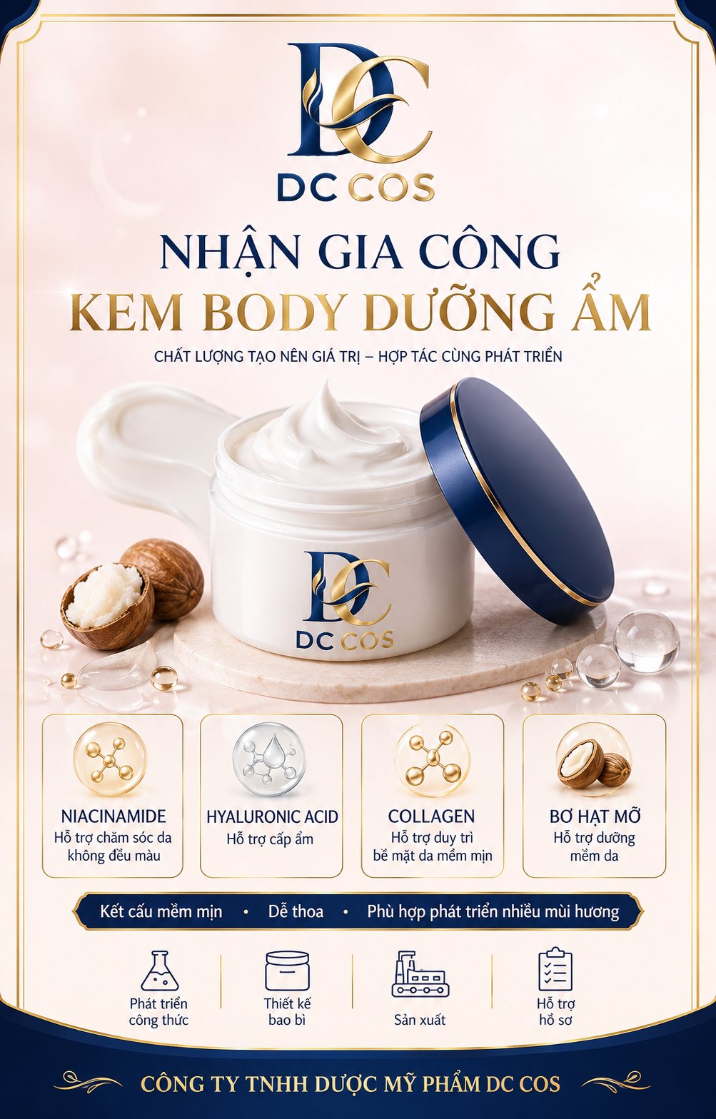 Gia công lotion dưỡng thể tại DC COS