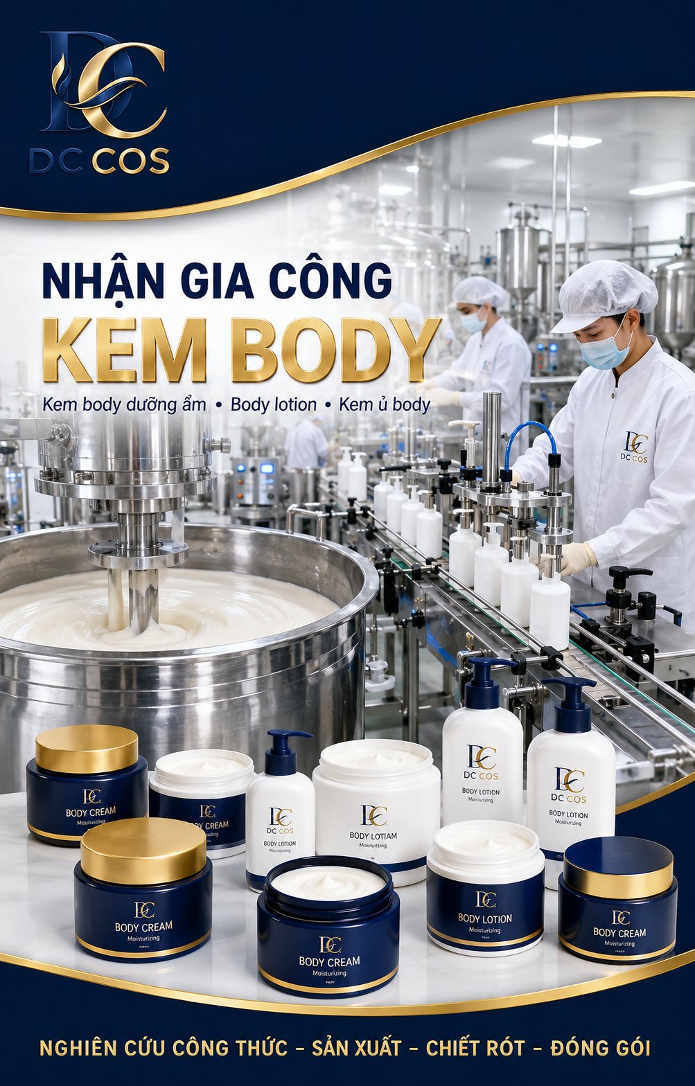 Gia công chăm sóc cơ thể tại DC COS