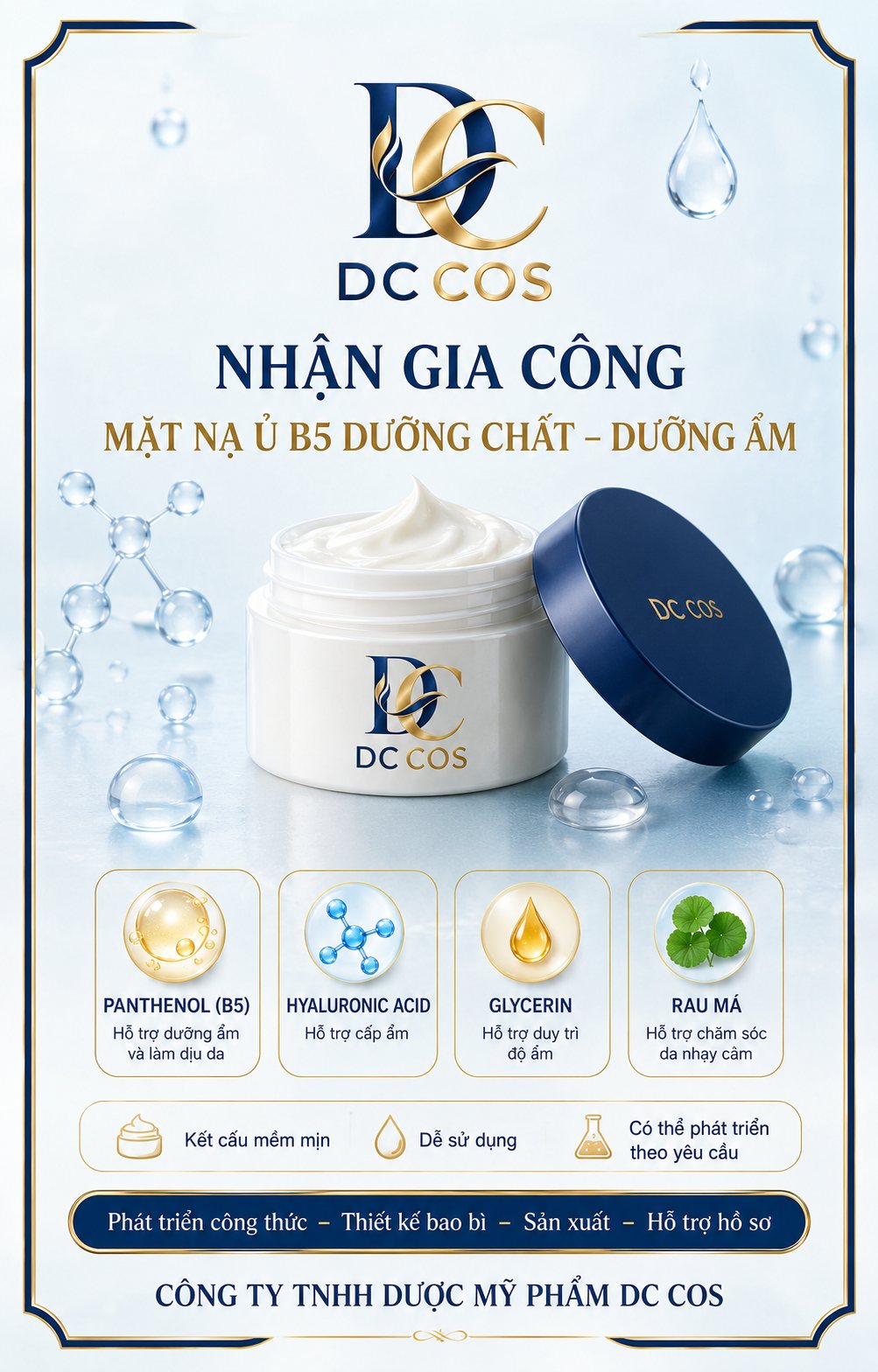 Gia công mặt nạ ủ b5 tại DC COS