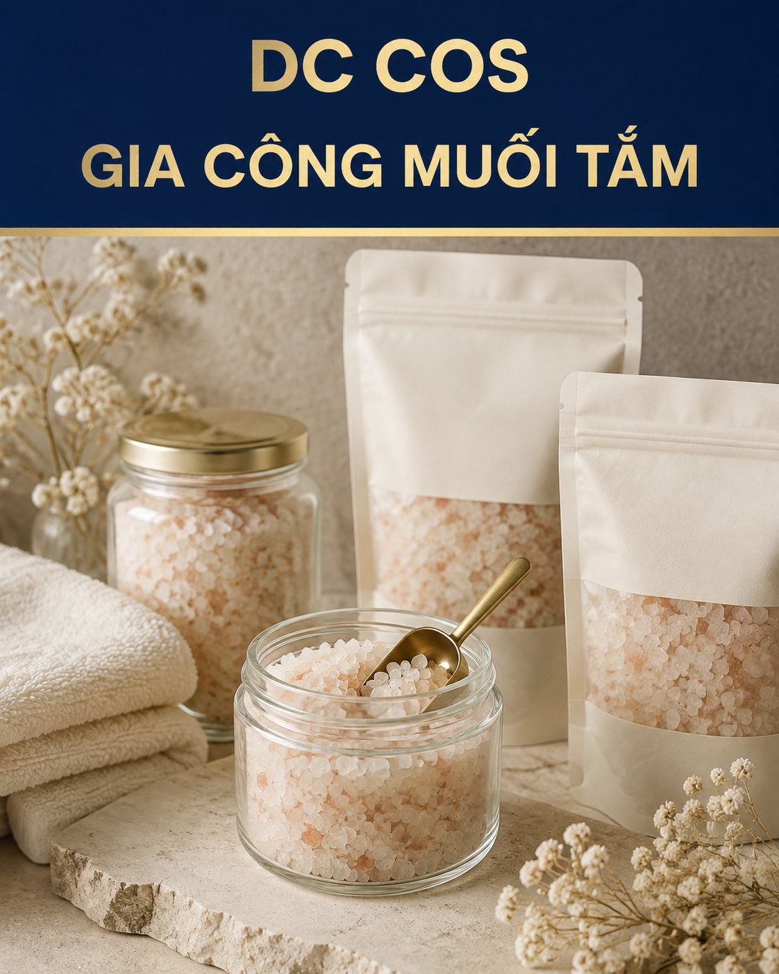 Gia công muối tắm tại DC COS