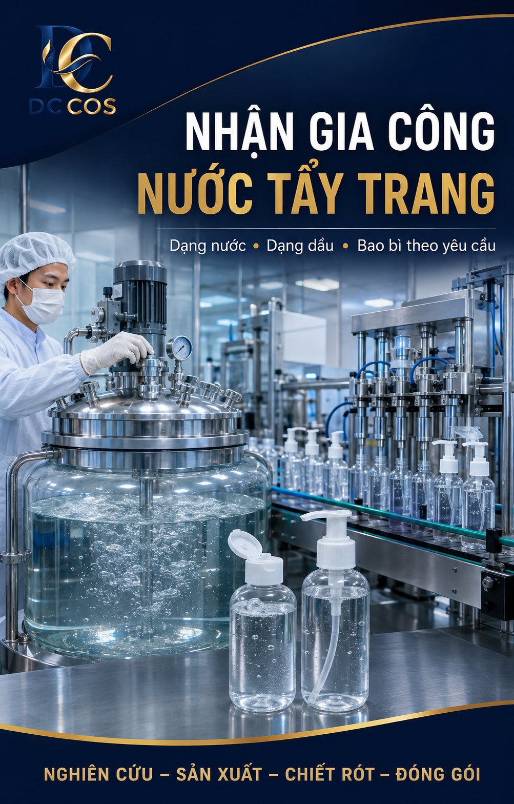 Gia công nước tẩy trang tại DC COS