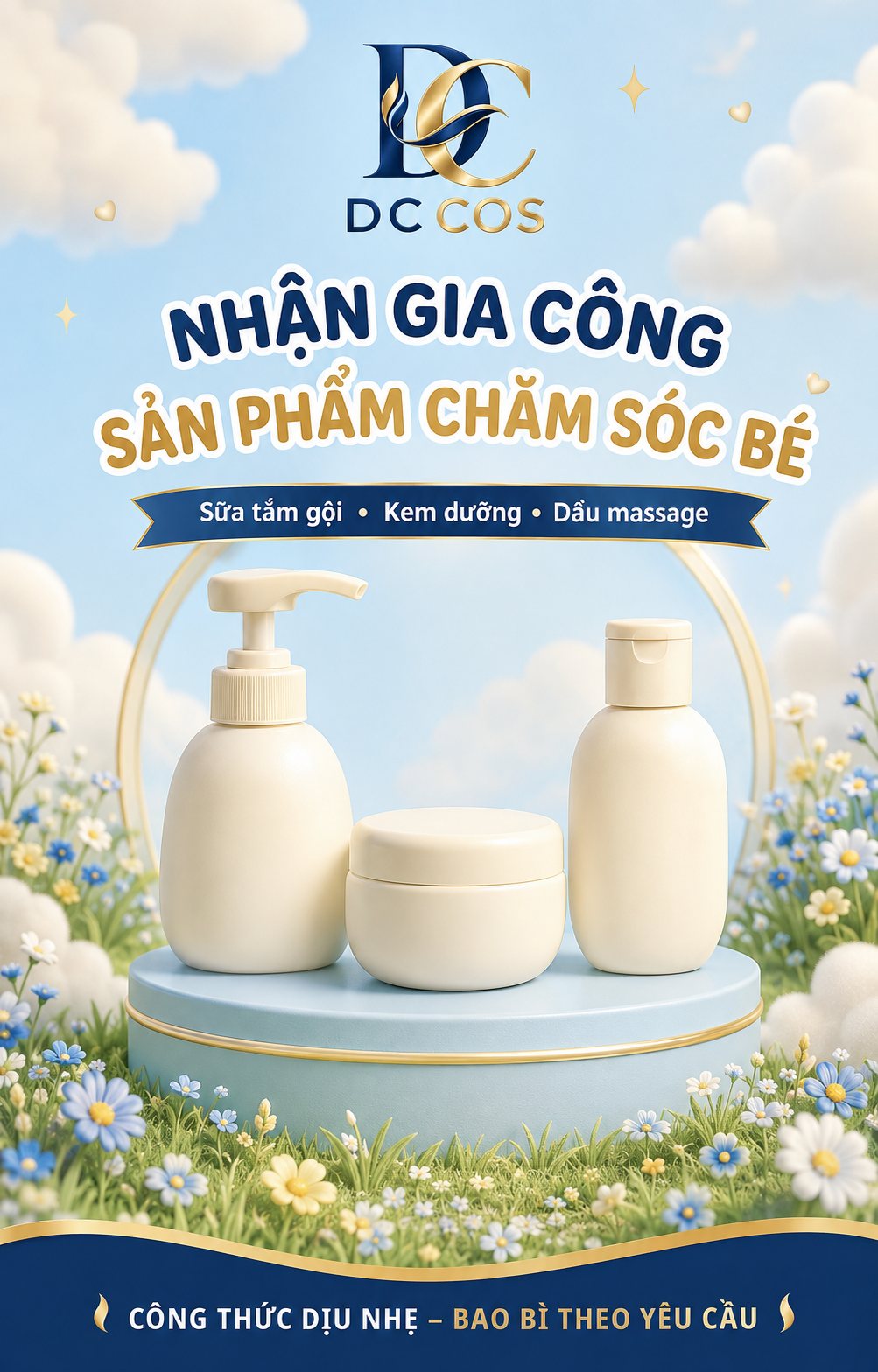 Gia công sản phẩm chăm sóc bé tại DC COS