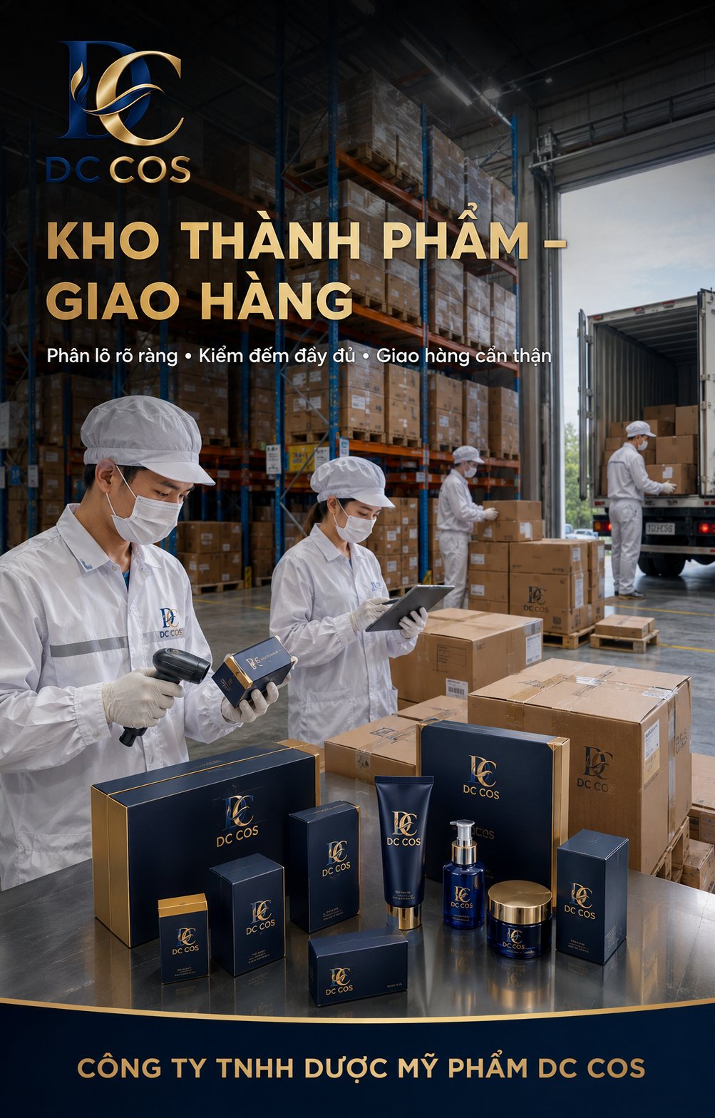 Bàn giao sản phẩm — quy trình gia công DC COS
