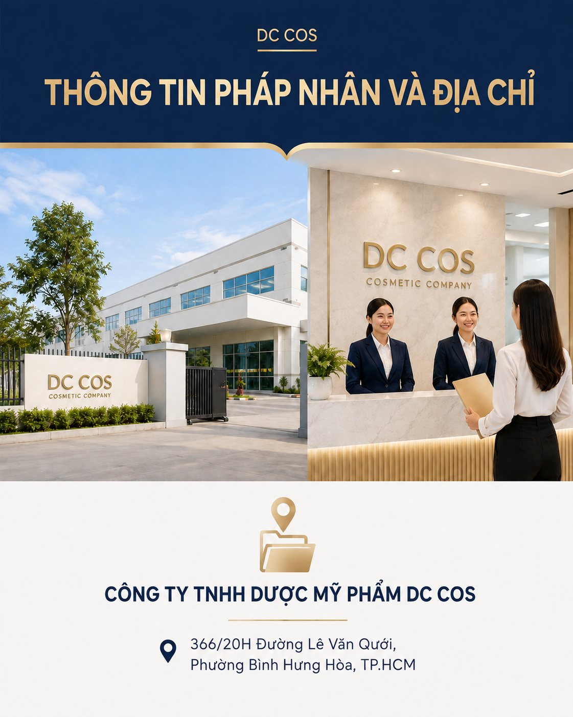 Nhà máy và khu tiếp đón của CÔNG TY TNHH DƯỢC MỸ PHẨM DC COS