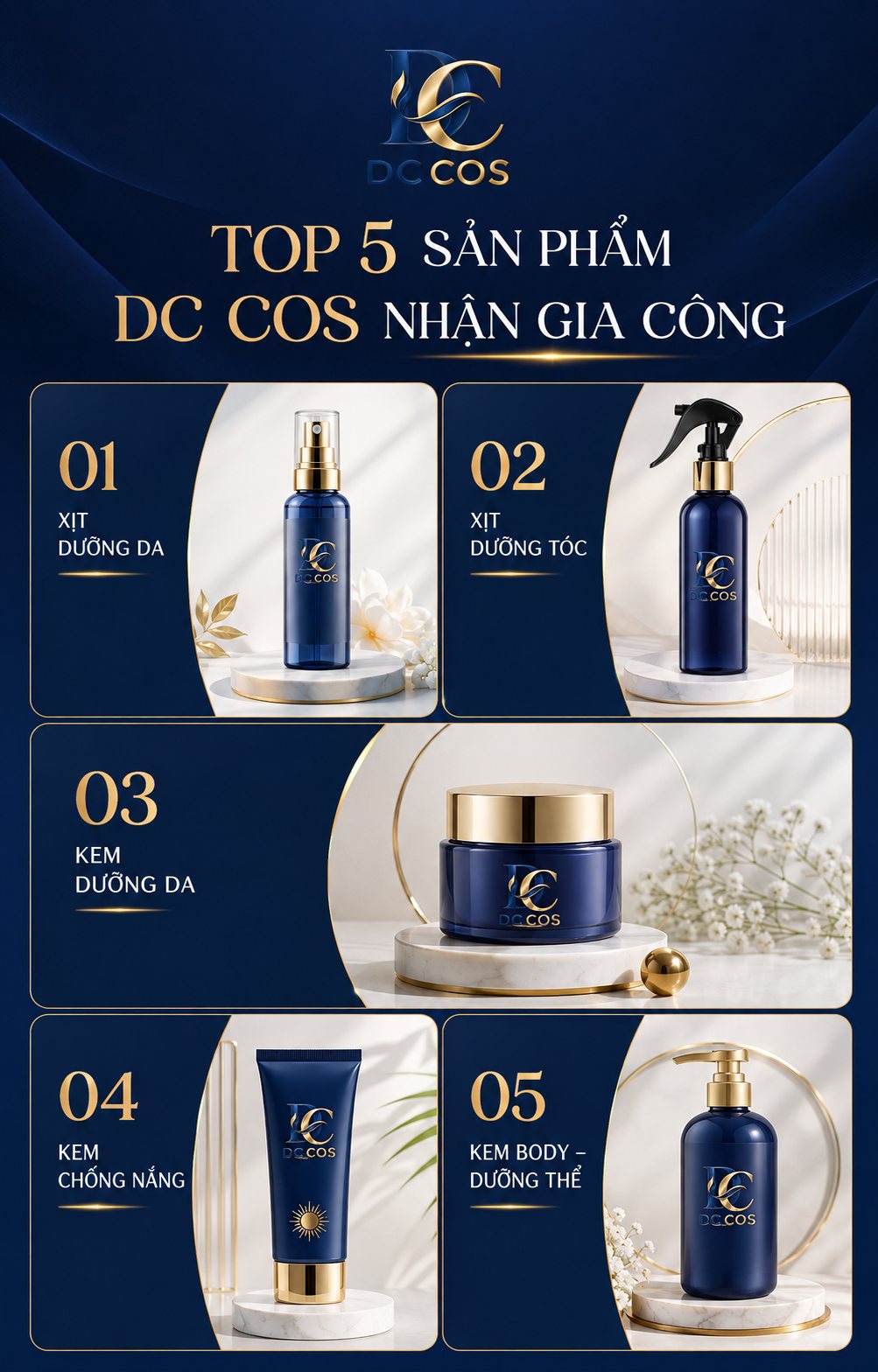 Gia công bộ sản phẩm quà tặng tại DC COS
