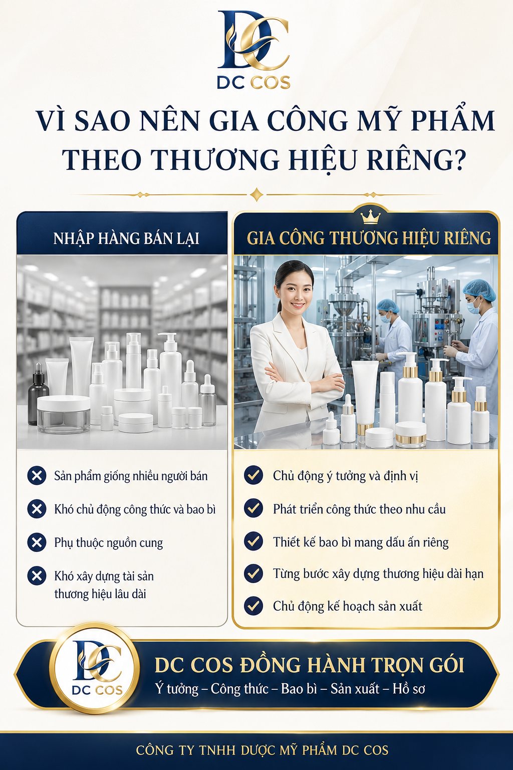 Vì sao nên xây dựng thương hiệu mỹ phẩm riêng thay vì nhập hàng bán lại?